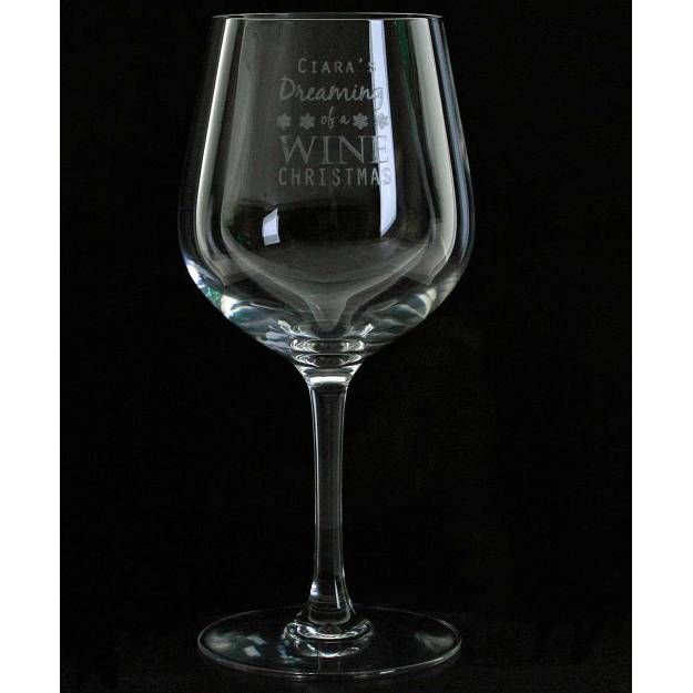 I'm Dreaming of a Wine Christmas - Personalised Glass