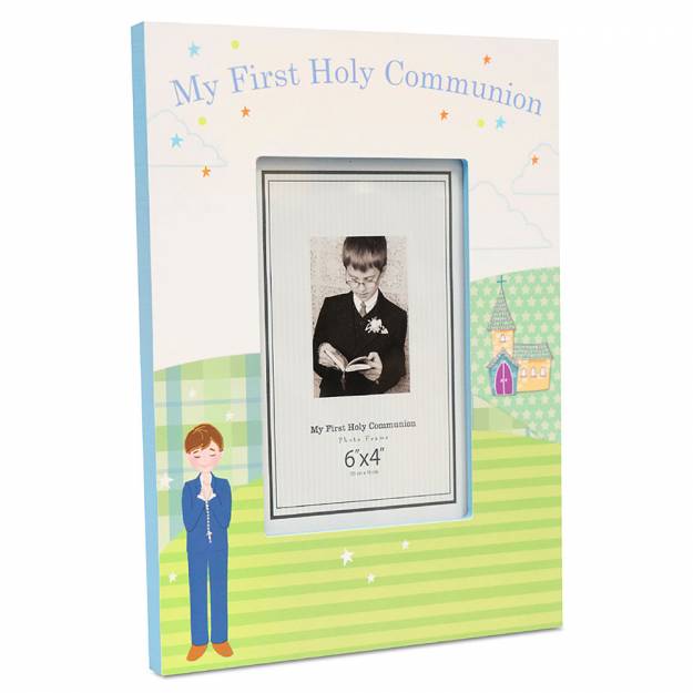 My First Holy Communion Frame (Portrait - Blue) 6x4