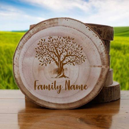 Family Name - Wooden Slice