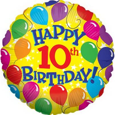 Happy 10th Birthday Balloon in a Box
