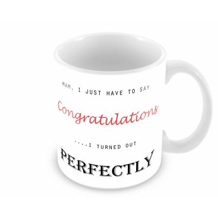 Congratulations Mam Personalised Photo Mug