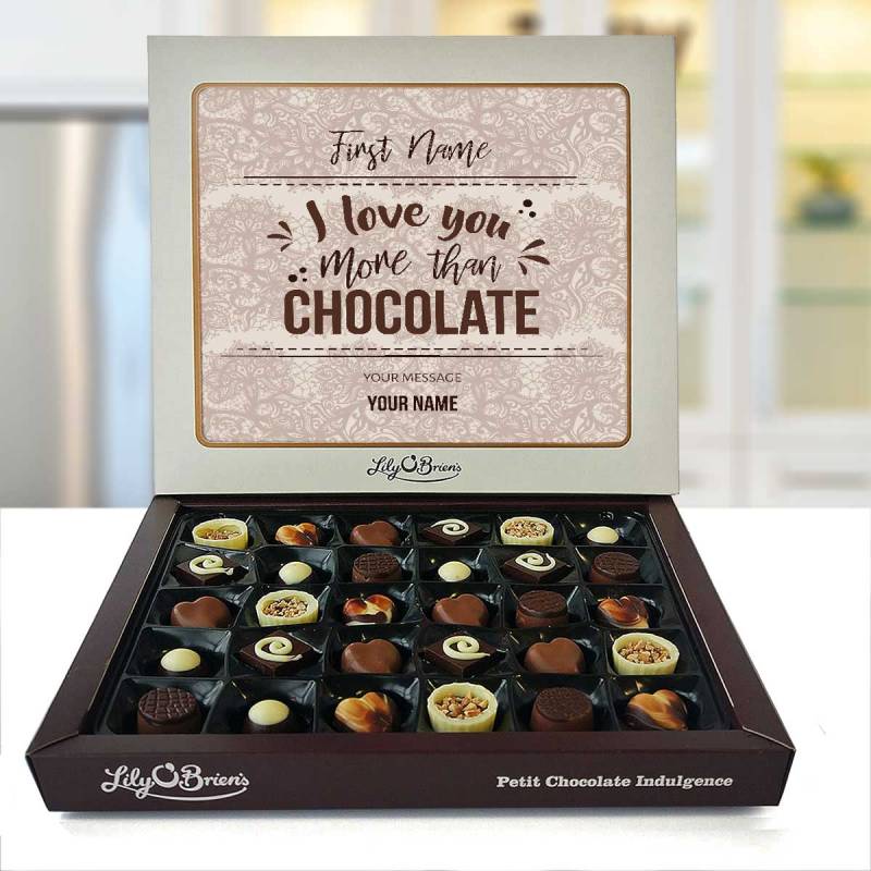 I Love You More Than Chocolate Personalised Chocolate Box 290g