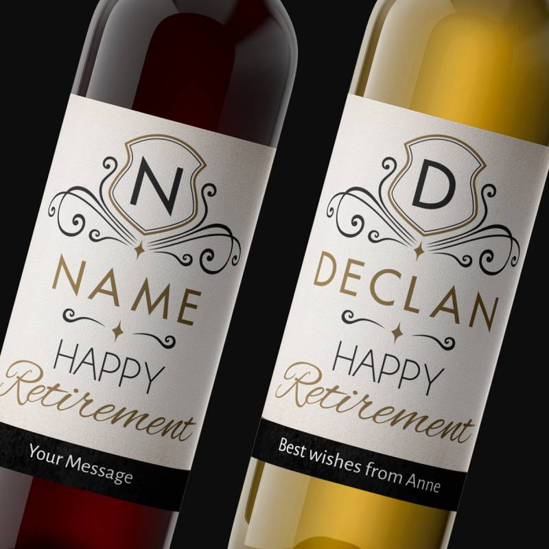 Happy Retirement Any Name Any Message Personalised Wine