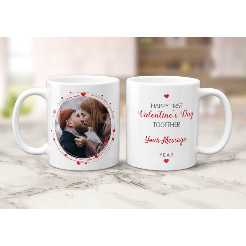 Happy First Valentine's Day - Personalised Mug