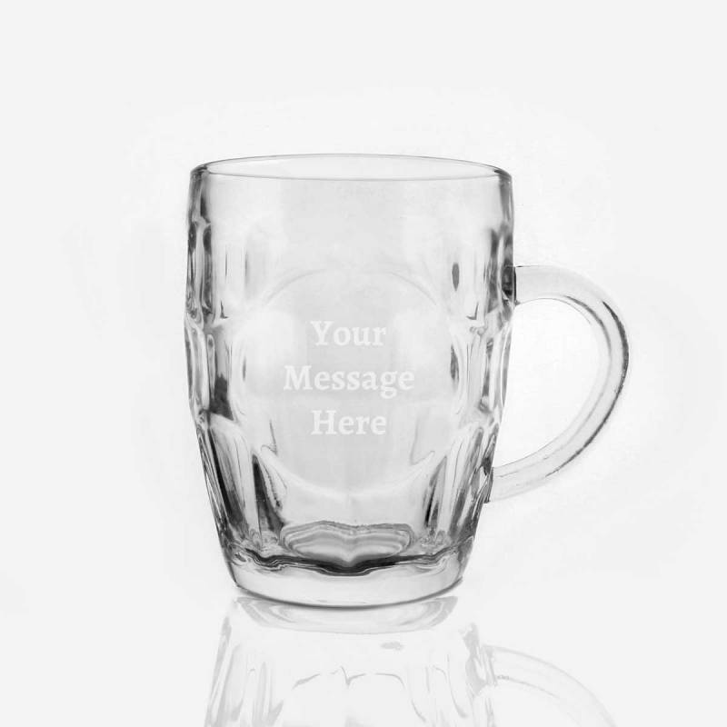 Any Message - Personalised Traditional Dimple Pint Glass