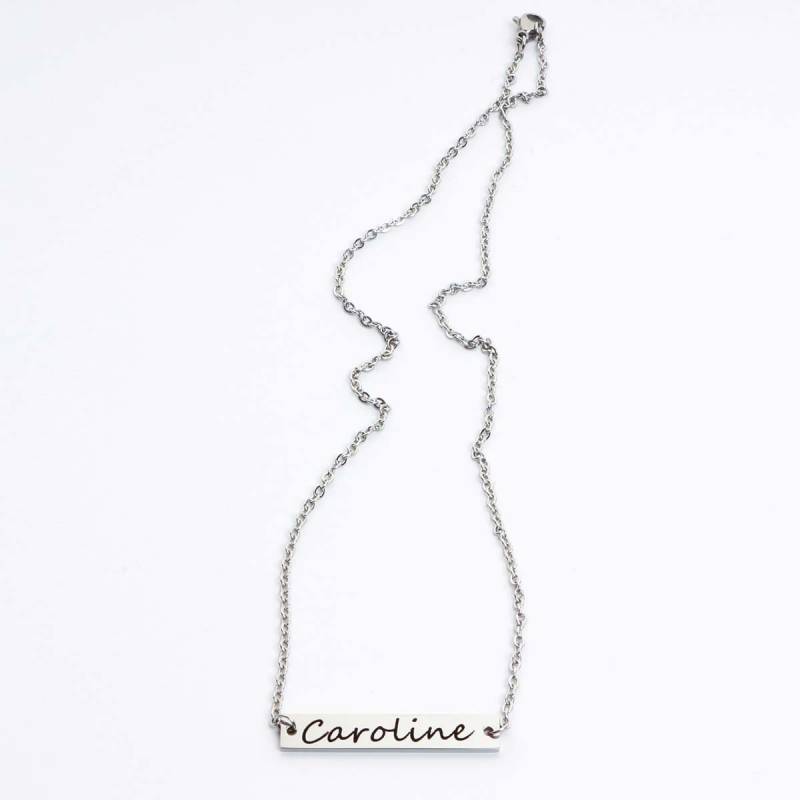 Any Name Personalised Flat Bar Necklace
