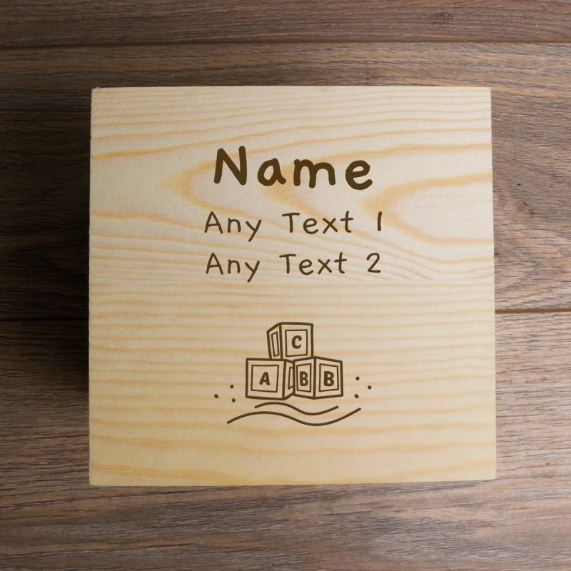 Child Name and Any Text - Personalised Letter Block Box