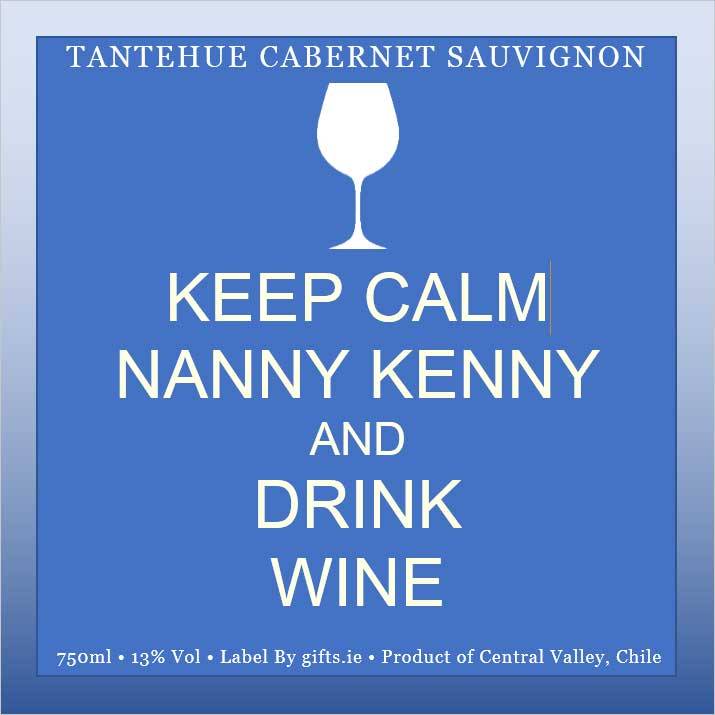 Keep Calm Personalised Wine