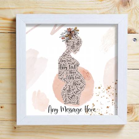 Mam To be - Pregnant Word Cloud Box Frame