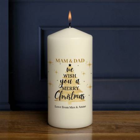 We Wish You a Merry Christmas - Personalised Candle