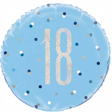 Happy 18th Birthday (BLUE) Balloon in a Box