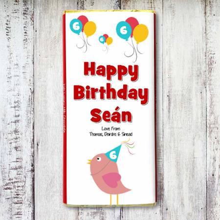 Happy Birthday Birdie Personalised Chocolate Bar