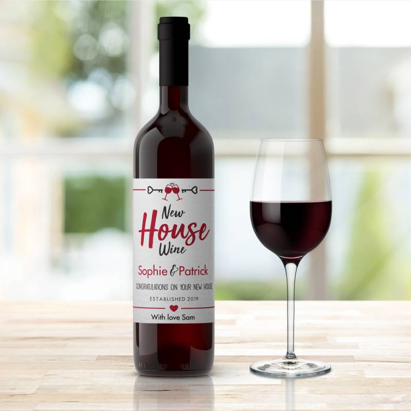 New House Wine Any Name Any Message Personalised Wine