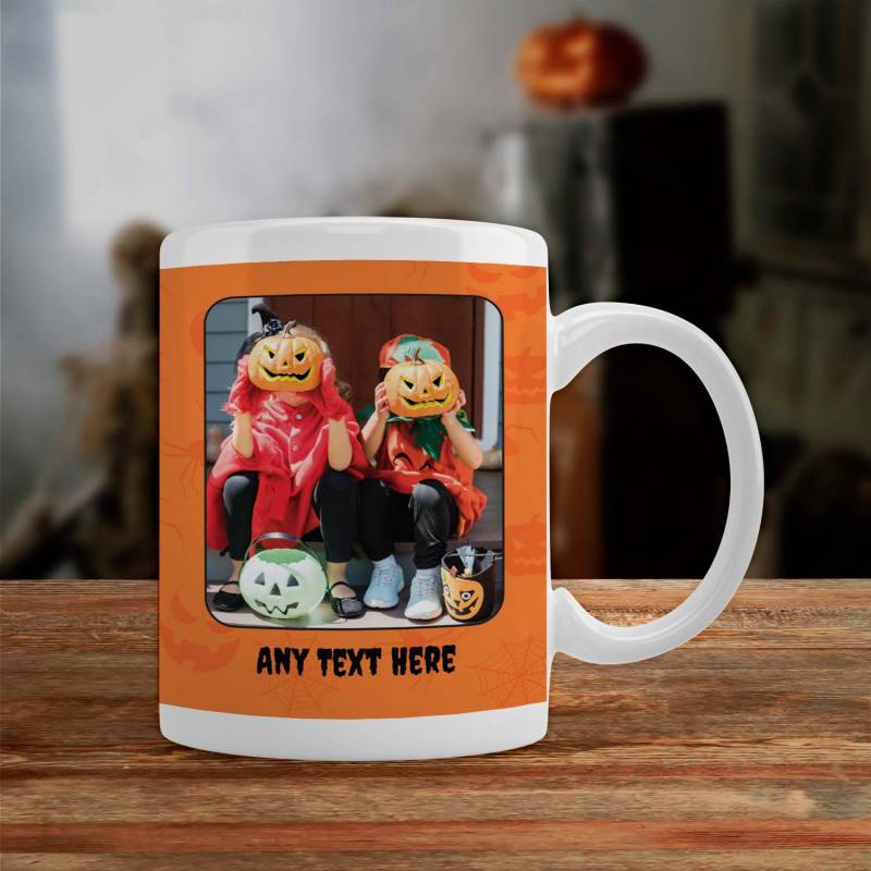Any Message And Photo Happy Halloween - Personalised Mug