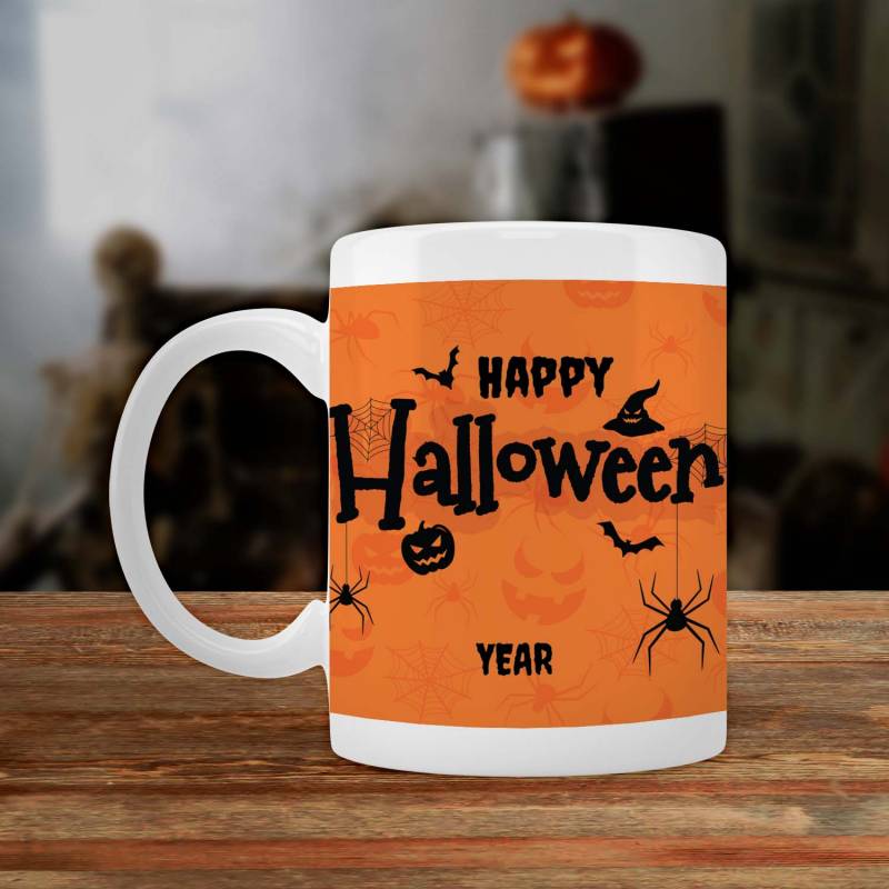 Any Message And Photo Happy Halloween - Personalised Mug
