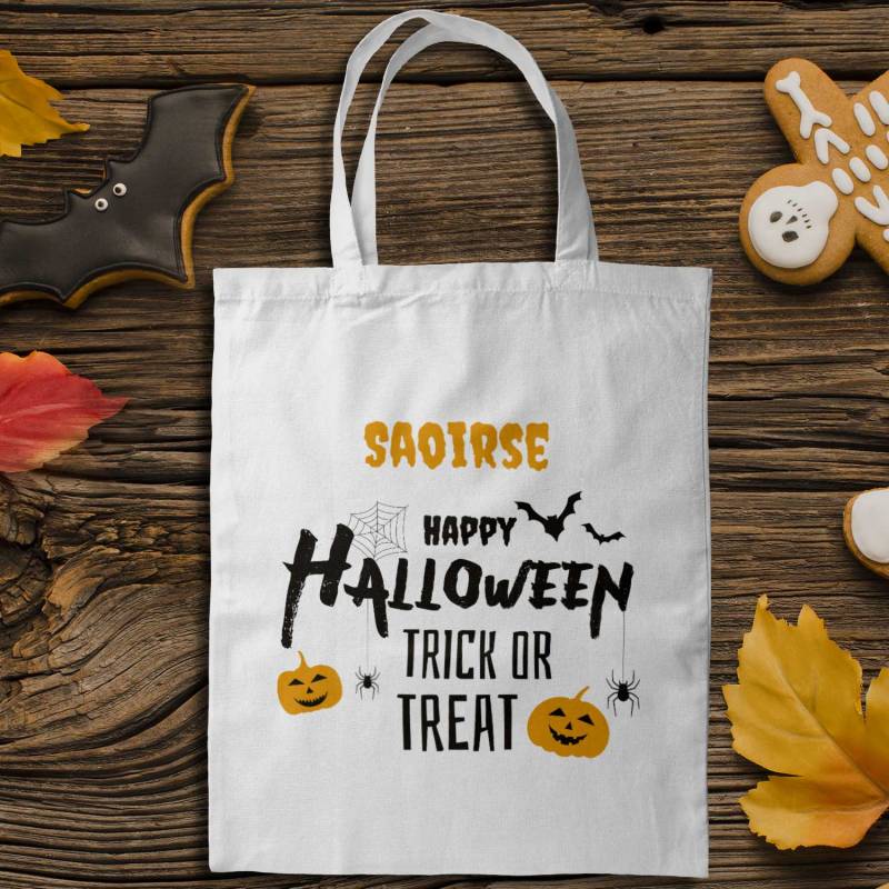 Happy Halloween Trick Or Treat Personalised Tote Bag