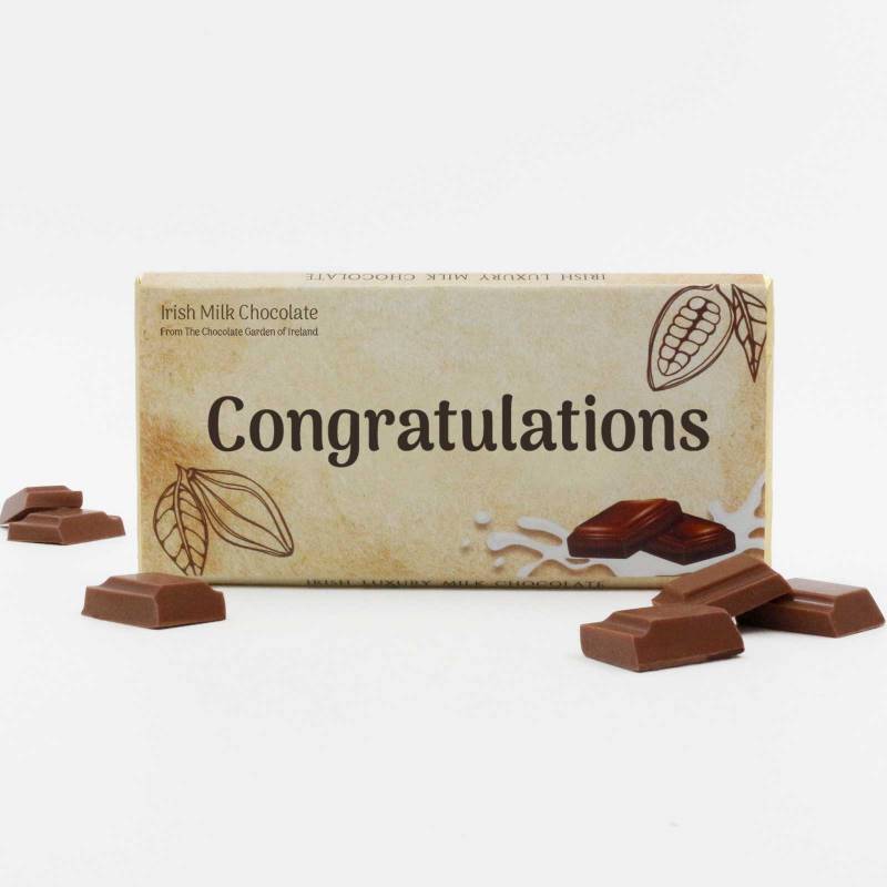 Congratulations - Personalised Irish Milk Chocolate Bar 75g
