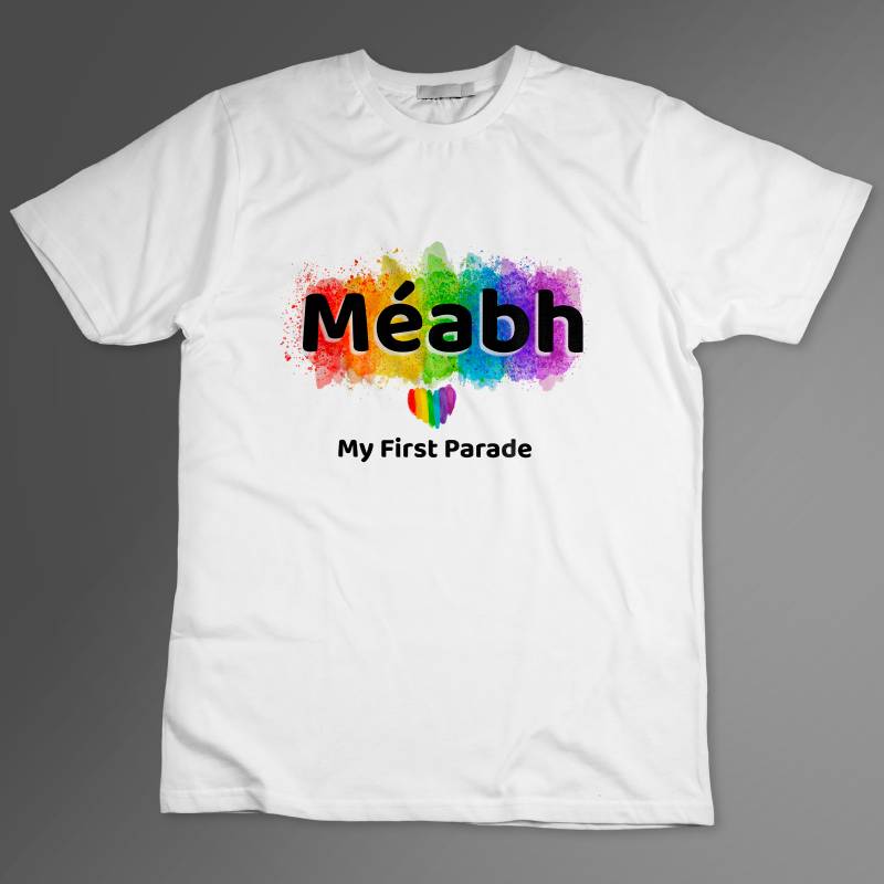 Any Text Rainbow Hearts - Personalised T-Shirt_DUPLICATE