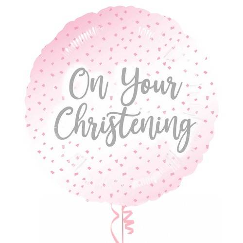 On Your Christening Pink Balloon in a Box
