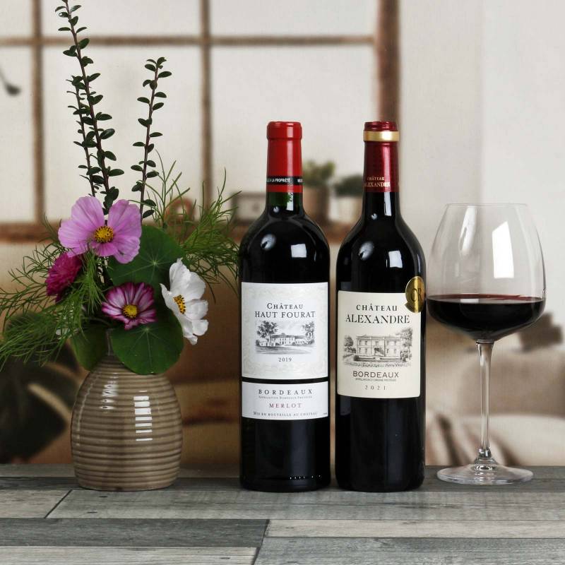 Chateau Collection Bordeaux Double in Wooden Box