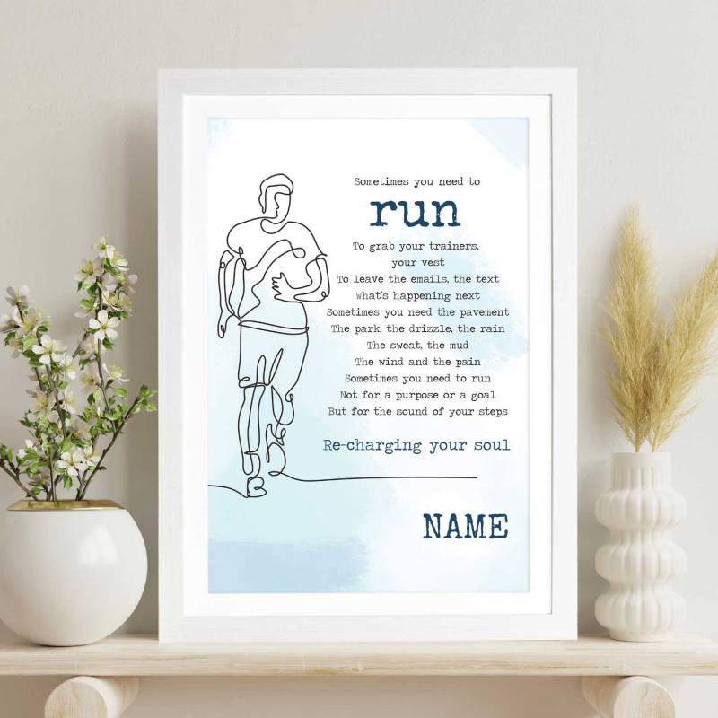 Sometimes You Need to Run Poem - Personalised Poster