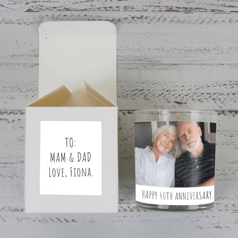 Any Photo and Text - Personalised Scented Soy Candle