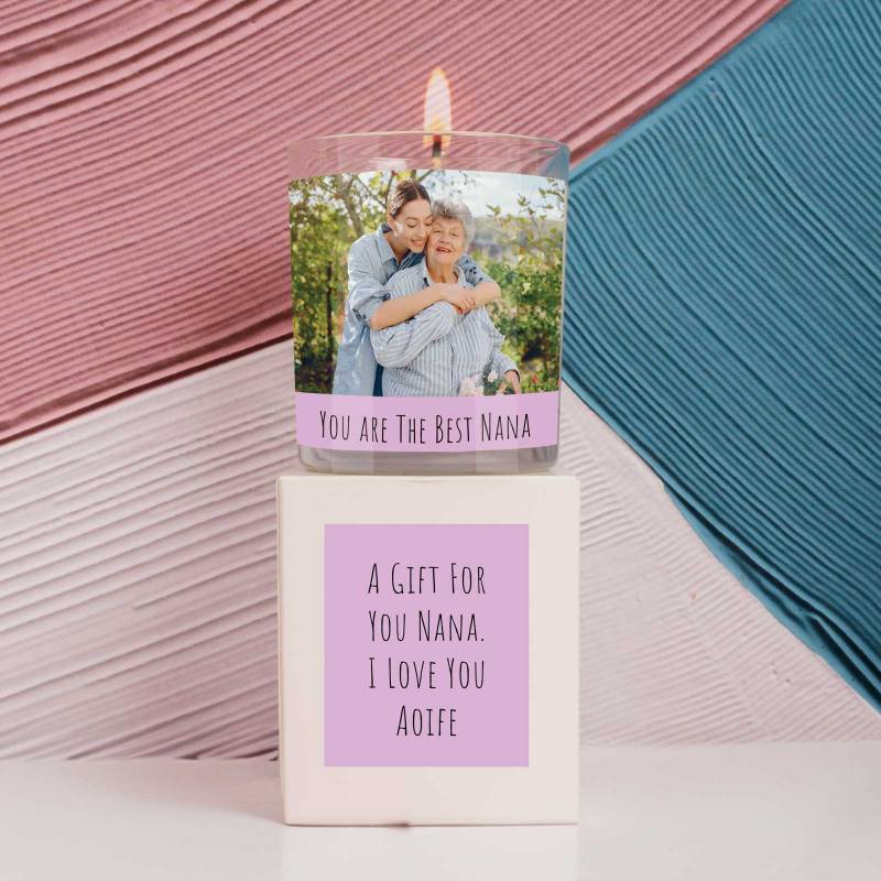 Any Photo and Text - Personalised Scented Soy Candle