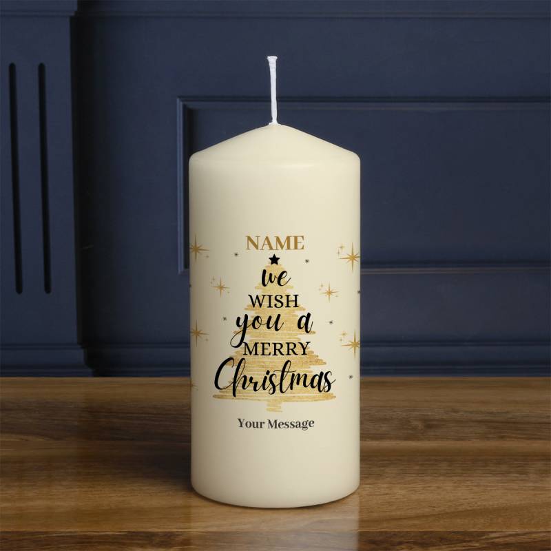We Wish You a Merry Christmas - Personalised Candle