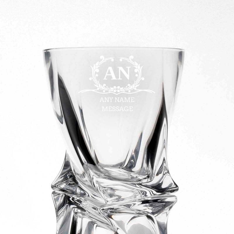 Name & Initials - Personalised Twist Whiskey Glass