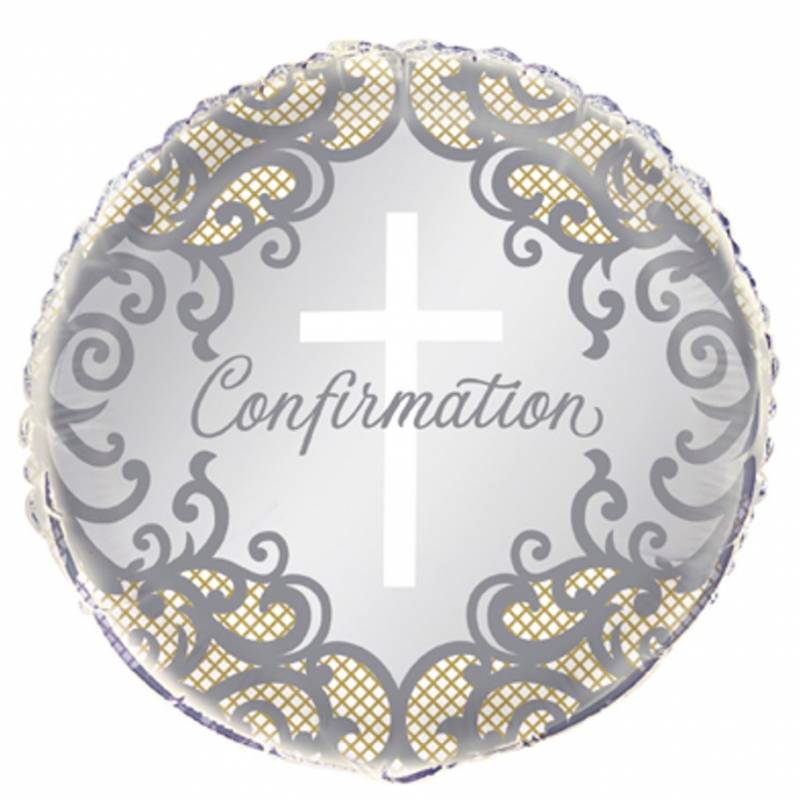 Conirmation Balloon - available in pink, blue or silver