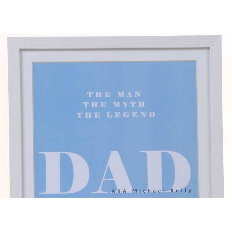 Dad Man Myth Legend Personalised Frame