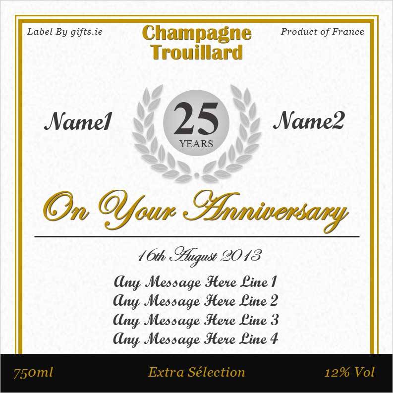 Anniversary Personalised Champagne
