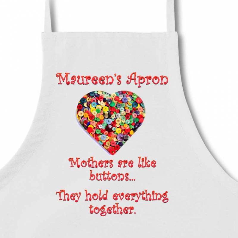 Mothers Like Buttons Personalised Apron