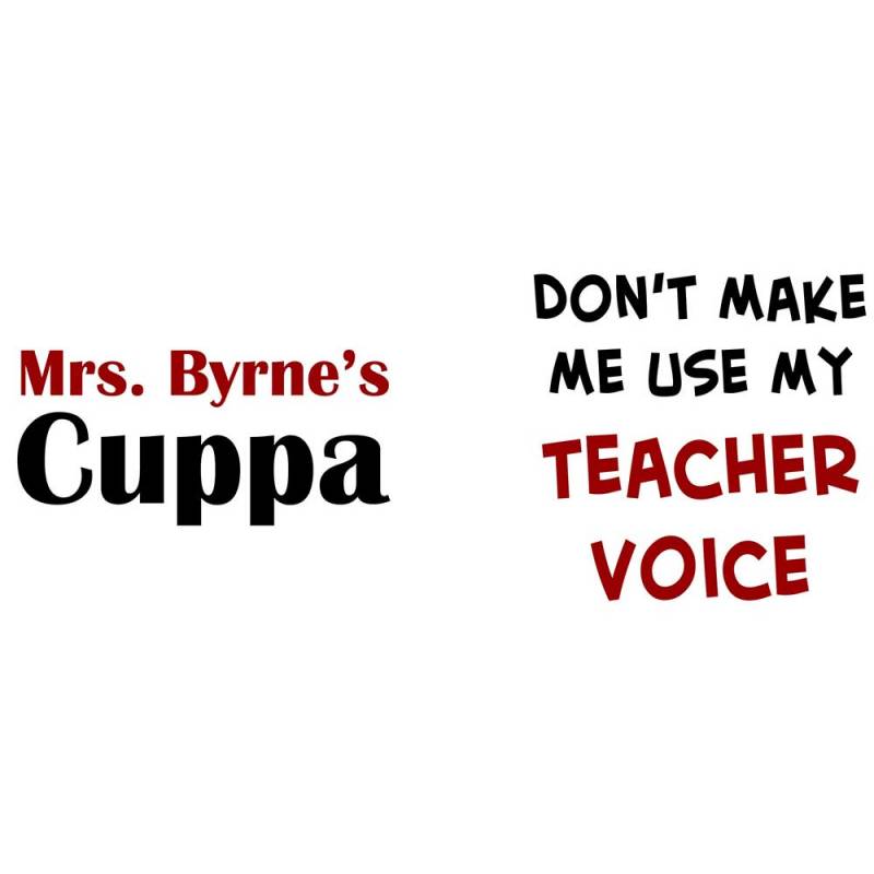 Teacher Voice Personalised Mug