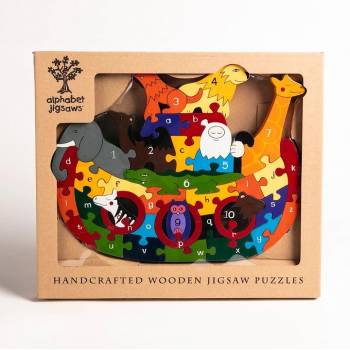 Handcrafted Noah's Ark Wooden Jigsaw Puzzle