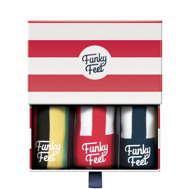 Funky Feet Men's Box Set - Wide Stripes 3 Pack