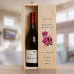 Happy Mother's Day Personalised Wooden Single Wine Box