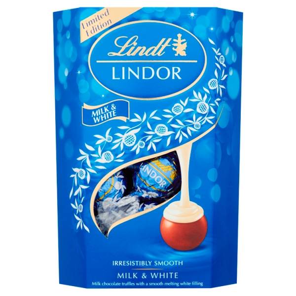 Lindor Milk & White Chocolate Truffles 200g