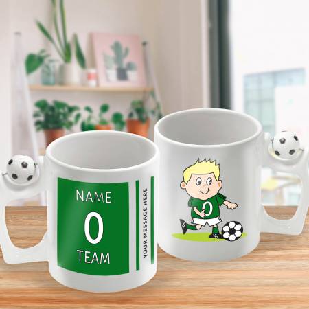 Footy Boy Personalised Football Handle Mug