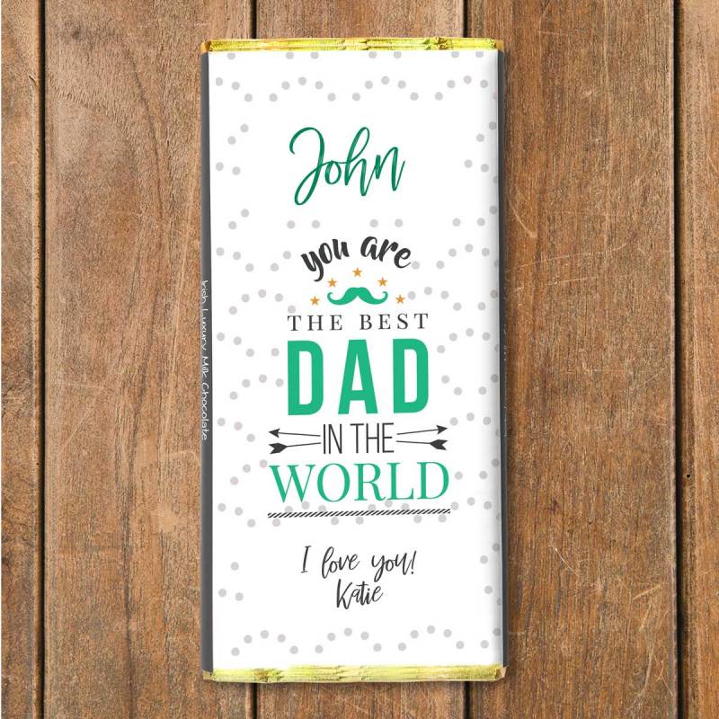 You Are The Best Dad In The World Personalised Chocolate Bar