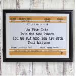 Train Ticket Not Places But People That Matter Forever Personalised Framed Poster