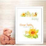 Spring Baby Baby Personalised Poster