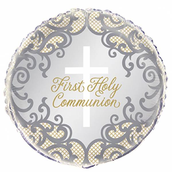 First Holy Communion Balloon in a Box - Pink, Blue or Silver