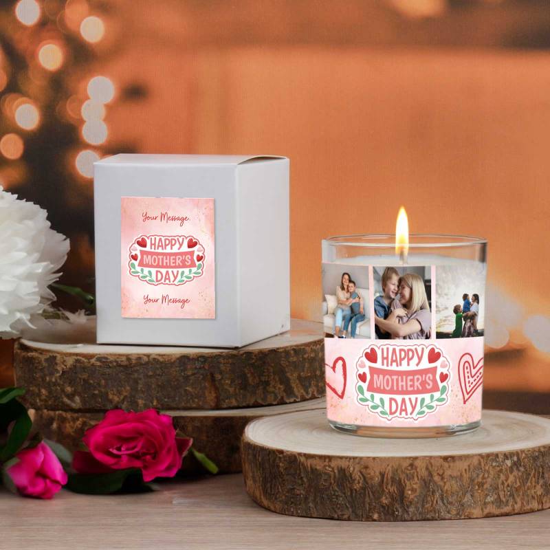Happy Mother's Day 3 Photos - Personalised Scented Candle