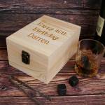 Any Text or Layout - Personalised Wooden Boxed Whiskey Set