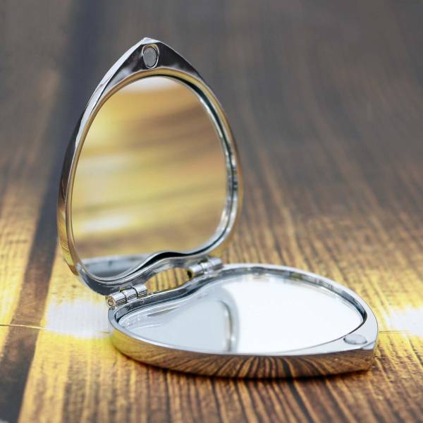 Heart Pocket Mirror - Engraved