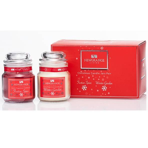 Christmas Candle Jars - Festive Spice & Winter Garden - Newgrange Living