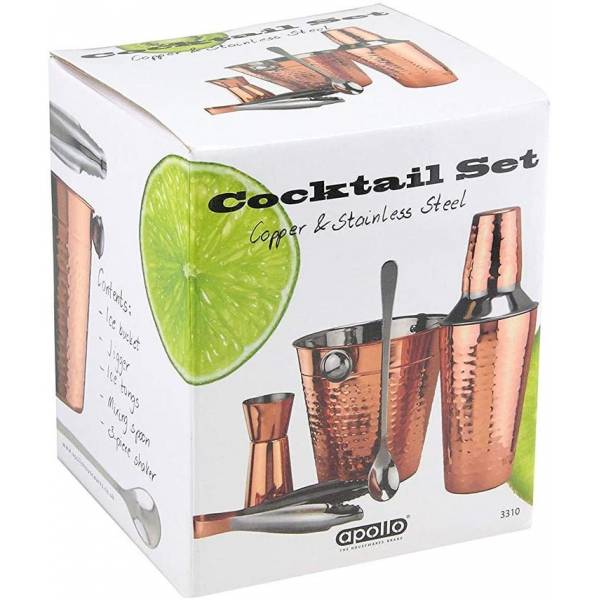 Apollo Copper & Stainless Steel Cocktail Set