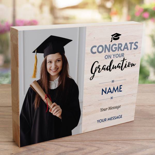 Congrats on your Graduation Wooden Photo Block