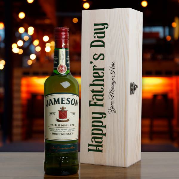 Happy Father's Day Personalised Whiskey Wooden Box